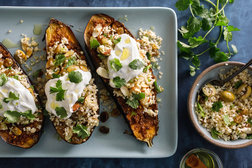 Image for Yotam Ottolenghi’s Chermoula Eggplant With Bulgur and Yogurt