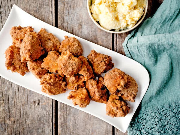 Rice Fritters With Orange Blossom Custard