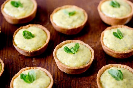 Lime, Mint and Rum Tarts