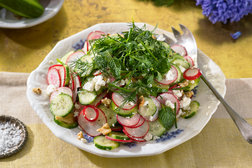 Image for Herb and Radish Salad With Feta and Walnuts