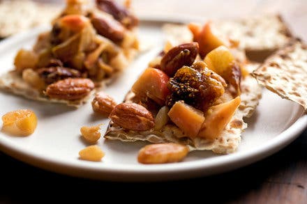 Haroseth With Chestnuts, Pine Nuts, Pears and Dried Fruits