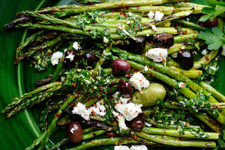 Image for Charred Asparagus With Green Garlic Chimichurri