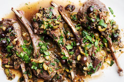 Image for Sautéed Lamb Chops With Ramps, Anchovy, Capers and Olives