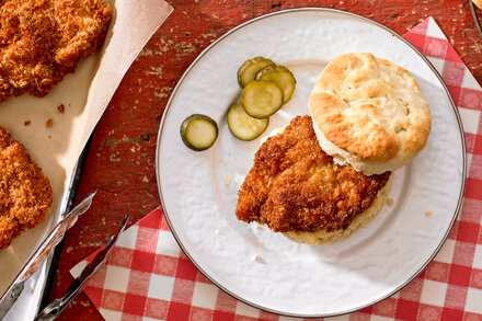 Image for Fried Chicken Biscuits With Hot Honey Butter