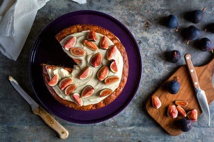 Fresh-Fig Cake With Honey Cream-Cheese Frosting