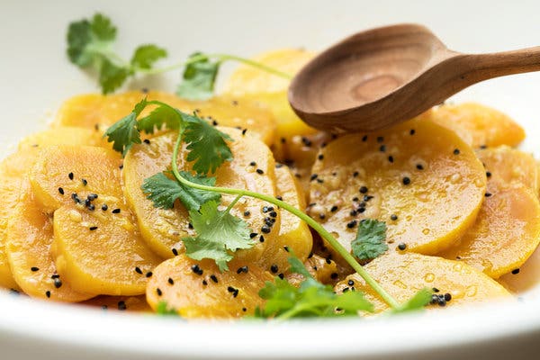 Yellow Beet Salad With Mustard Seed Dressing