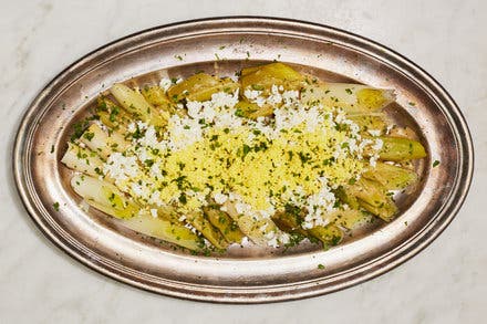 Leeks Vinaigrette With Sieved Egg