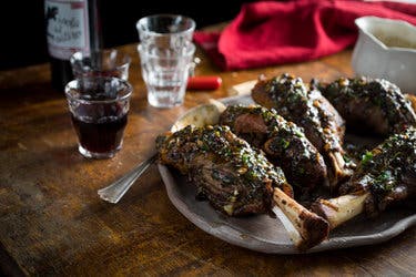 Braised Lamb Shanks With Fresh Herbs 