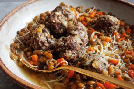 Suad Shallal’s Iraqi Lentil Soup With Meatballs