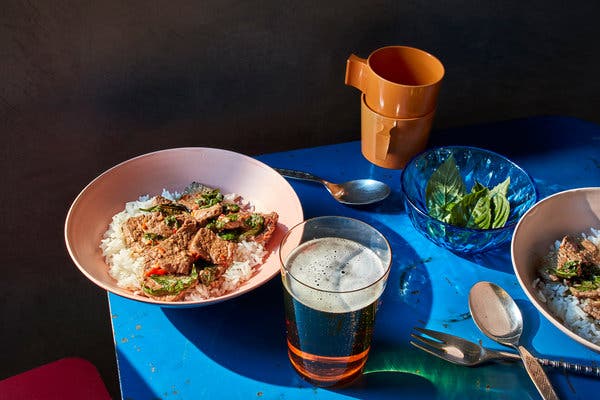 Spicy Beef Stir-Fry With Basil