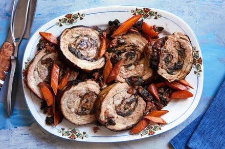 Provençal Veal Breast Stuffed With Swiss Chard