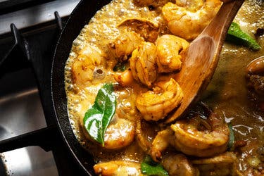 Coconut Shrimp Curry With Mushrooms