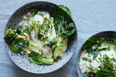 Coconut-Poached Fish With Bok Choy