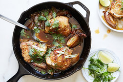 Image for Harissa Chicken Thighs With Shallots