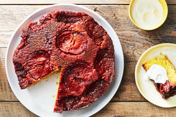 Peach Polenta Cake