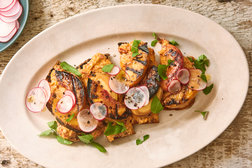 Image for Todd Richards’s Grilled Peach Toast With Spicy Pimento Cheese