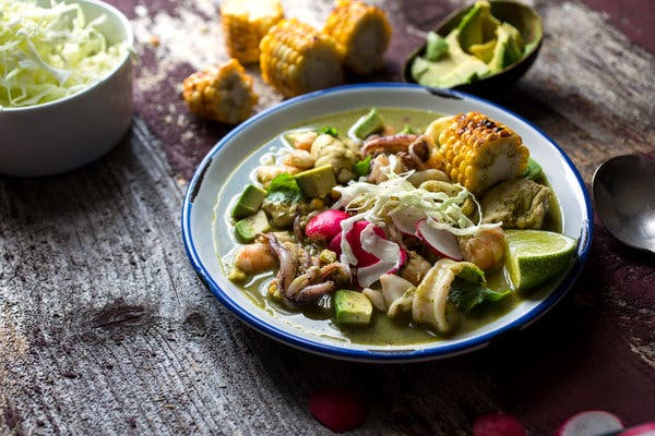 Corn-Seafood Stew With Avocado and Chiles