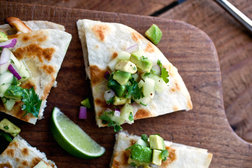 Image for Chicken Quesadillas With Avocado-Cucumber Salsa