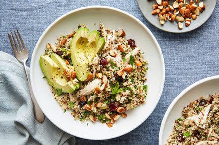 Quinoa Salad With Chicken, Almonds and Avocado