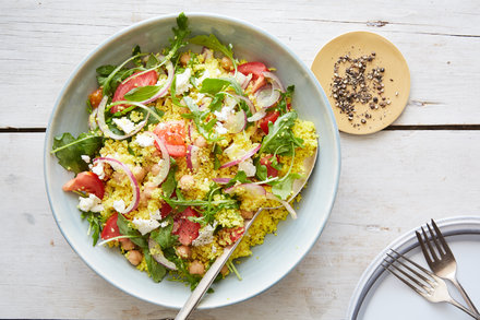 Image for Couscous Salad With Turmeric, Chickpea and Tomato