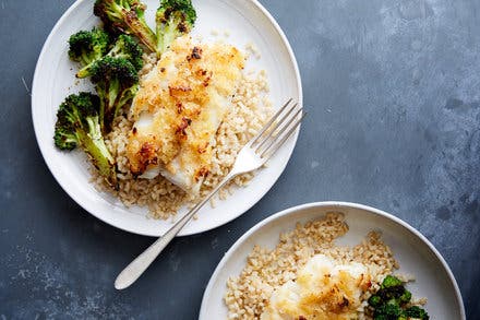 Baked Cod With Crunchy Miso-Butter Bread Crumbs