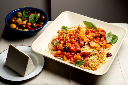 Image for Angel Hair Pasta With Peppers and Tomatoes