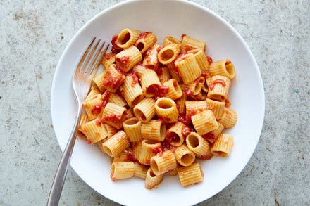 Slow-Roasted Tomato Sauce With Pasta