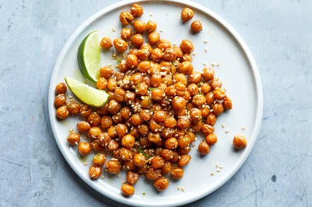 Crunchy Chickpeas With Sesame, Cumin and Lime