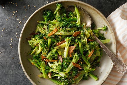 Sautéed Broccoli With Toasted Garlic, Orange and Sesame