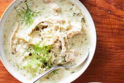 Image for Slow Cooker Creamy Chicken Soup With Lemon, Rice and Dill