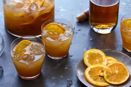 Apple Cider and Bourbon Punch