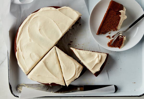 Applesauce Cake With Cream Cheese and Honey Frosting