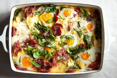 Cheesy Breakfast Egg and Polenta Casserole