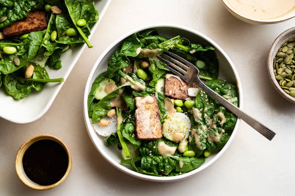 Spinach and Tofu Salad