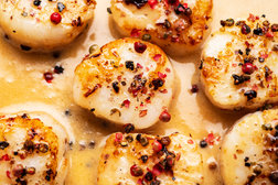 Image for Sautéed Scallops With Crushed Peppercorns