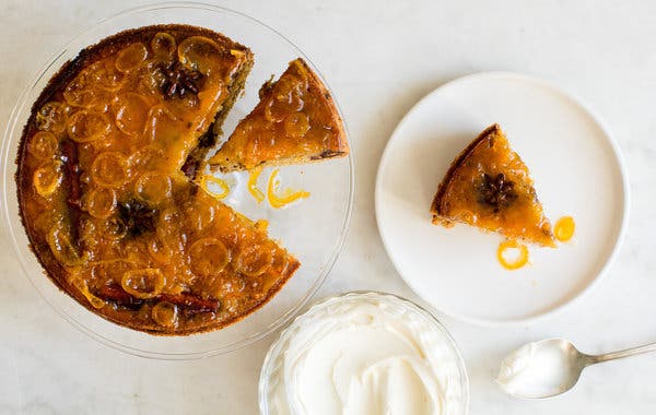 Upside-Down Date Cake With Marmalade