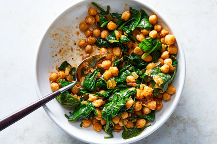 Image for Chickpeas With Baby Spinach