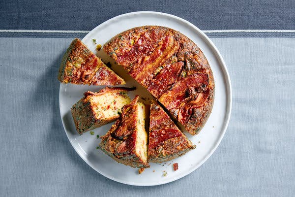 Bacon Cornbread With Cheddar and Scallions