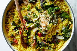 Image for One-Pot Turmeric Coconut Rice With Greens