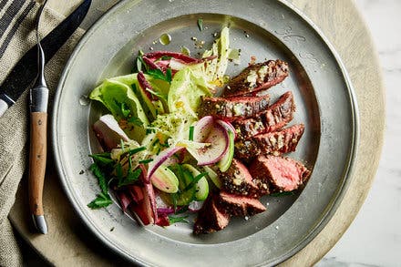 Blue-Cheese Steak and Endive Salad for Two