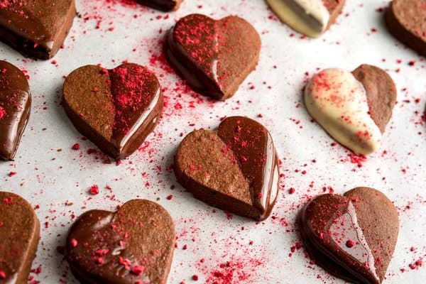 Chocolate Shortbread Hearts