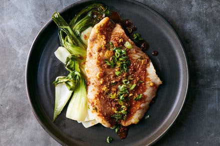 Roasted Fish With Ginger, Scallions and Soy