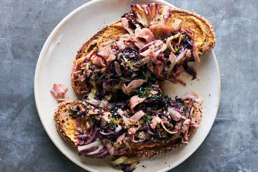 Ham and Radicchio Toast