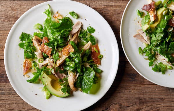 Rotisserie Chicken Salad With Greens and Herbs