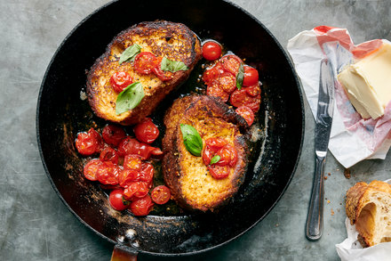 Image for Savory French Toast With Cherry Tomatoes and Basil