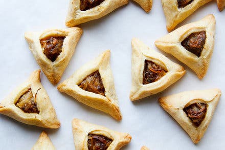 Caramelized Onion and Poppy Seed Hamantaschen
