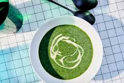 Image for Spinach-and-Cilantro Soup With Tahini and Lemon