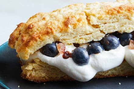 Lemon Shortcakes With Gingered Blueberries