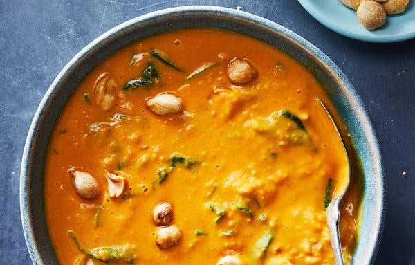 Pressure Cooker Sweet Potato-Coconut Curry Soup