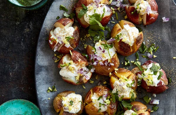 Indian-ish Baked Potatoes